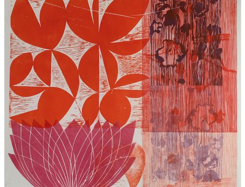 Rot mit Lotus